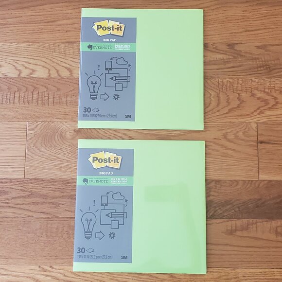 2 for $30 | Neon Green Post-it Notes BIG Pad 11x11 -- SET of 2 Packs | SEALED - Picture 1 of 3
